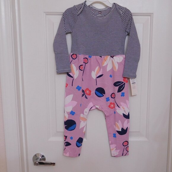 NWT Tea Collection Kimono Floral Mix Print Pants Romper sz 18-24 Months - Picture 1 of 1